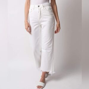 GRLFRND Bobbi Jeans in White Waves, Size 26